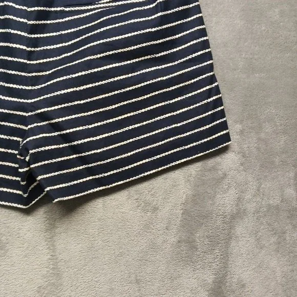 🍑CYNTHIA ROWLEY Women Casual Walking Shorts Striped Cotton Size 8(W34) - Picture 12 of 12